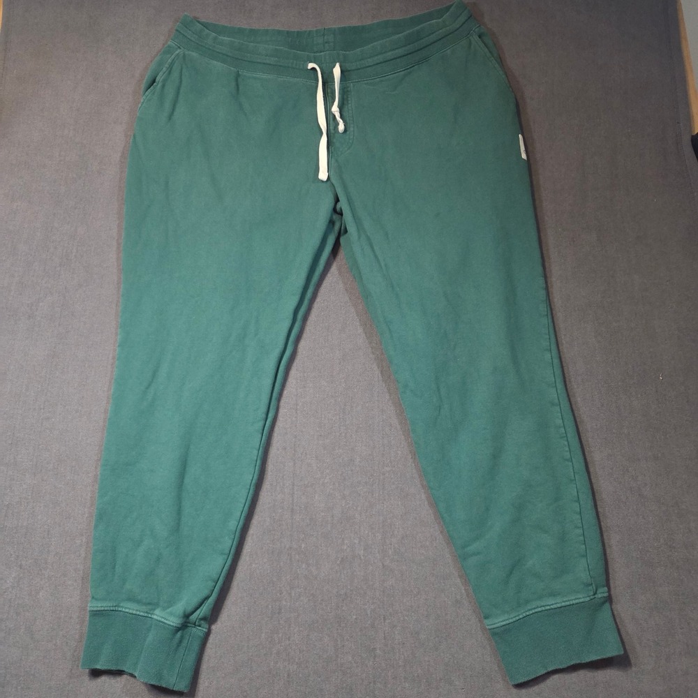 Life is Good Sweatpants Mens XL Green Cotton Fleece Drawstring Joggers